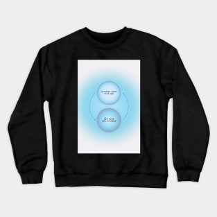 Positive Affirmation Blue Glow Aura Crewneck Sweatshirt